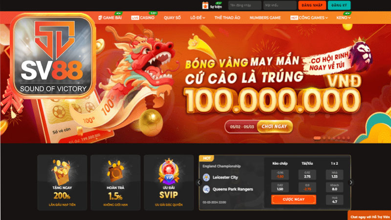 Các chương trình khuyến mãi hiện tại của SV88